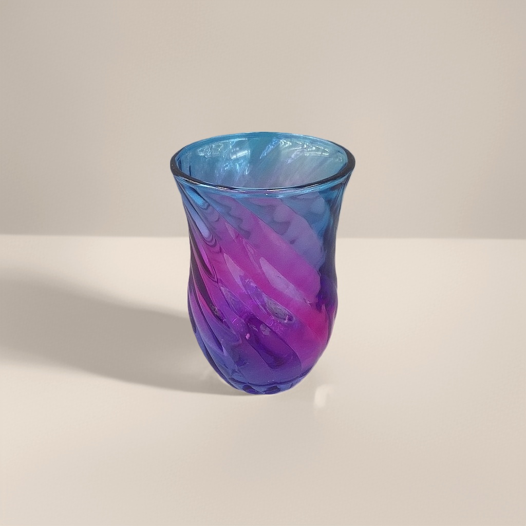 彩色玻璃杯 高硼硅耐热玻璃杯 350ml 家用创意水杯图