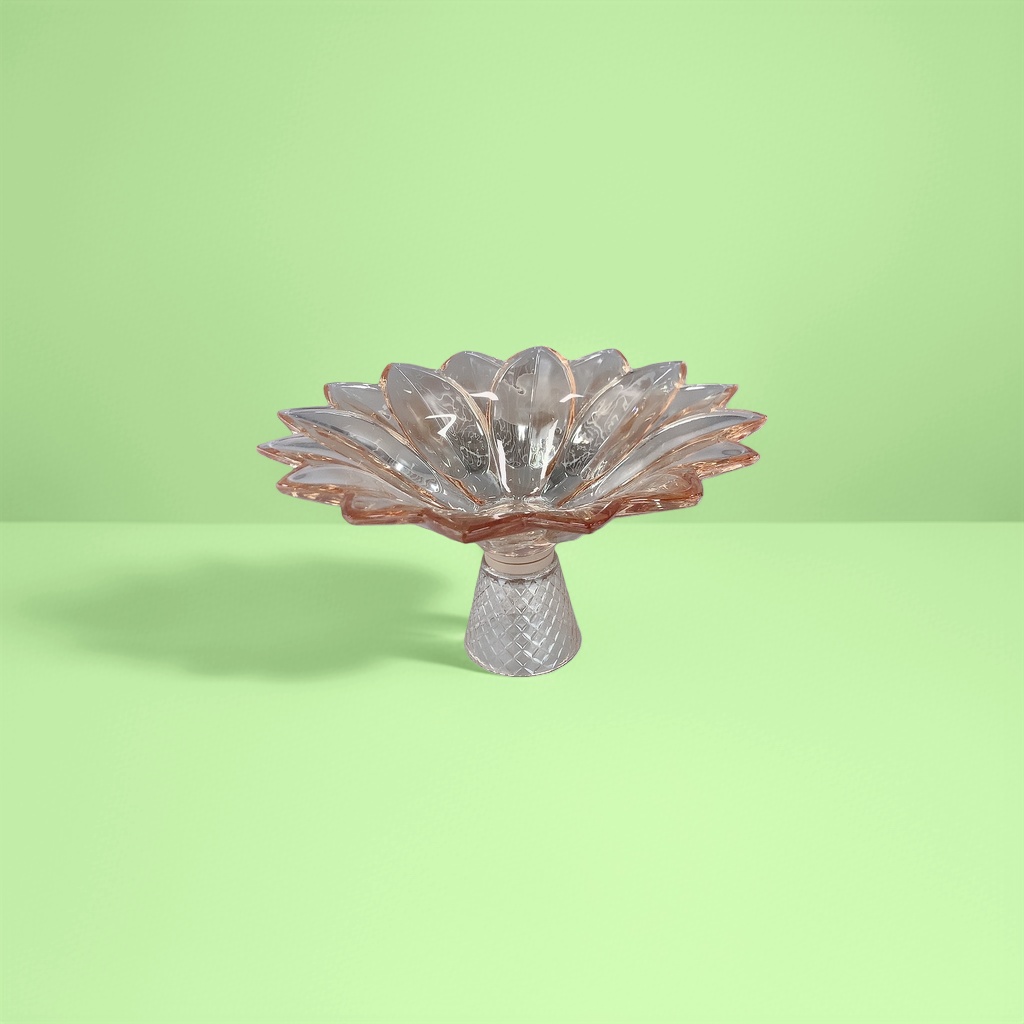 Transparent glass lotus-shaped fruit plate for home living room fruit plate and dining table decoration, highly transparent and heat-resistant Specification image