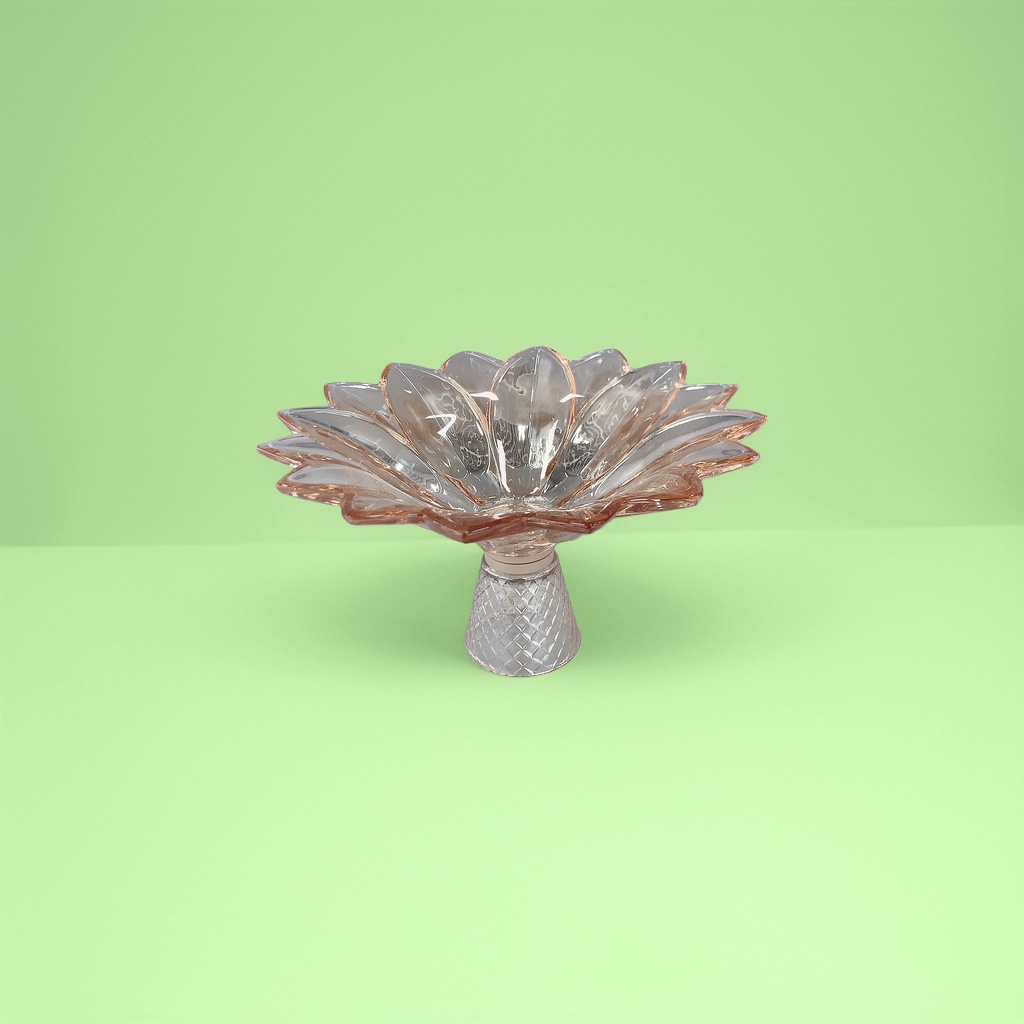 Transparent glass lotus-shaped fruit plate for home living room fruit plate and dining table decoration, highly transparent and heat-resistant details Picture