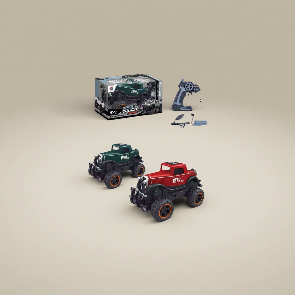 1:12 scale simulation climbing 2.4G remote-controlled vintage car, green and red remote-controlled climbing car Application Scenario
