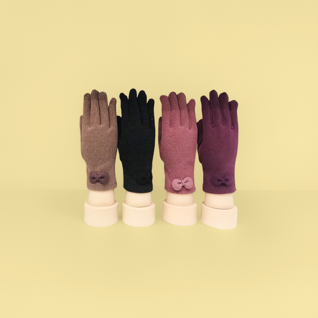 Thickened cold-proof knitted cotton and wool gloves for both men and women, winter cycling work gloves details Picture