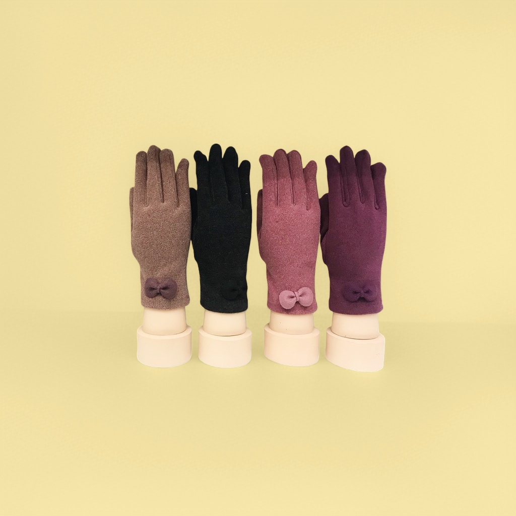 Thickened cold-proof knitted cotton and wool gloves for both men and women, winter cycling work gloves