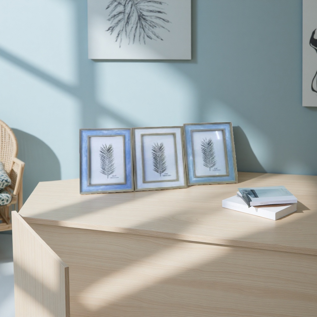 Three plant-patterned decorative paintings with photo frames for the living room and bedroom in a Nordic style Specification image