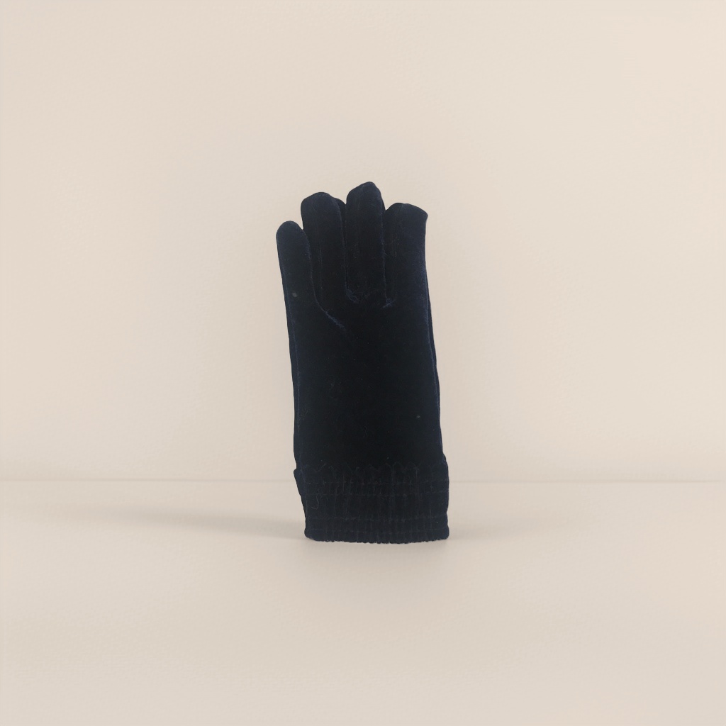 Black suede thickened cold-proof gloves with touch screen design for both men and women Specification image