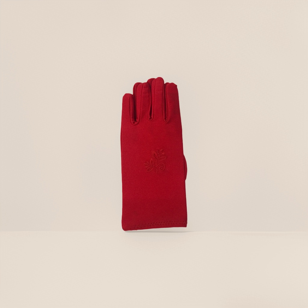 Red thickened warm gloves for both men and women, cold-proof and anti-slip knitted woolen gloves