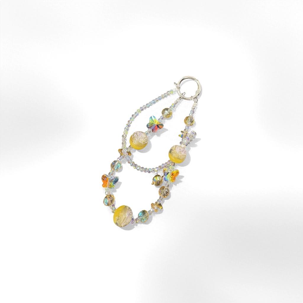 Colorful bead bracelet, natural stone dyed round bead woven wrist accessory details Picture