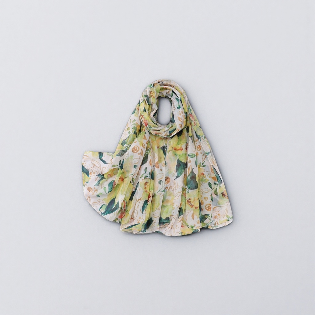 Floral patterned pure cotton scarves are warm, soft and versatile for autumn and winter accessories Application Scenario