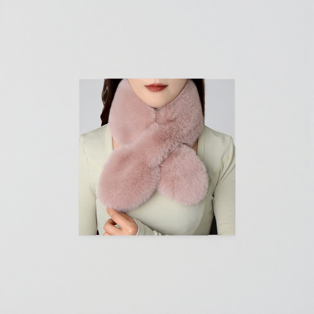 وشاح وردي سميك ودافئ Specification image