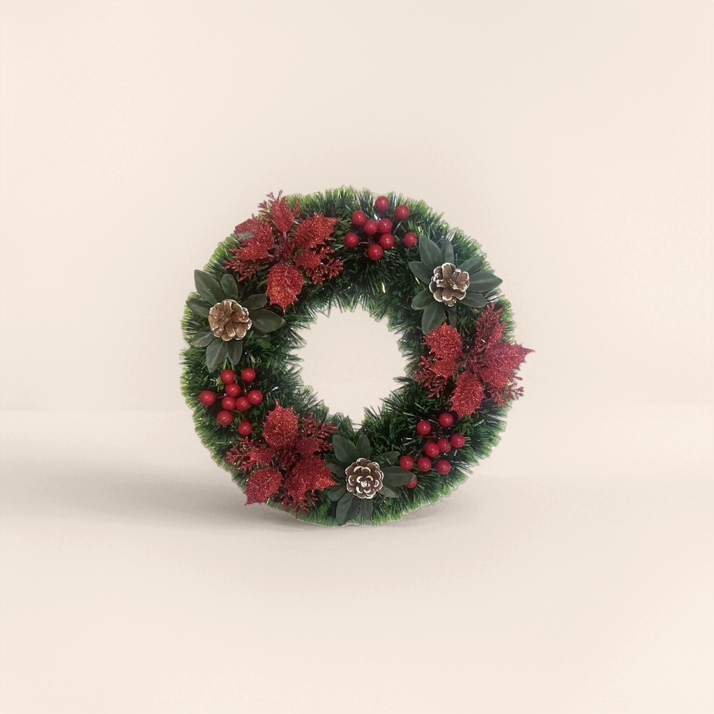 Christmas decorative wreaths, realistic pine branch and rattan woven door and wall decorations, festive atmosphere home Application Scenario