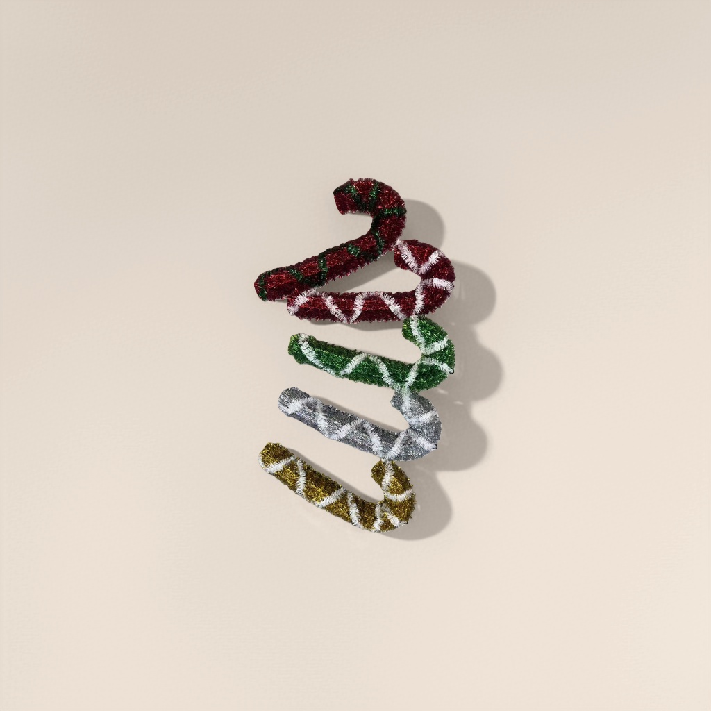 Colorful metal wire candy canes, festival decorations Specification image