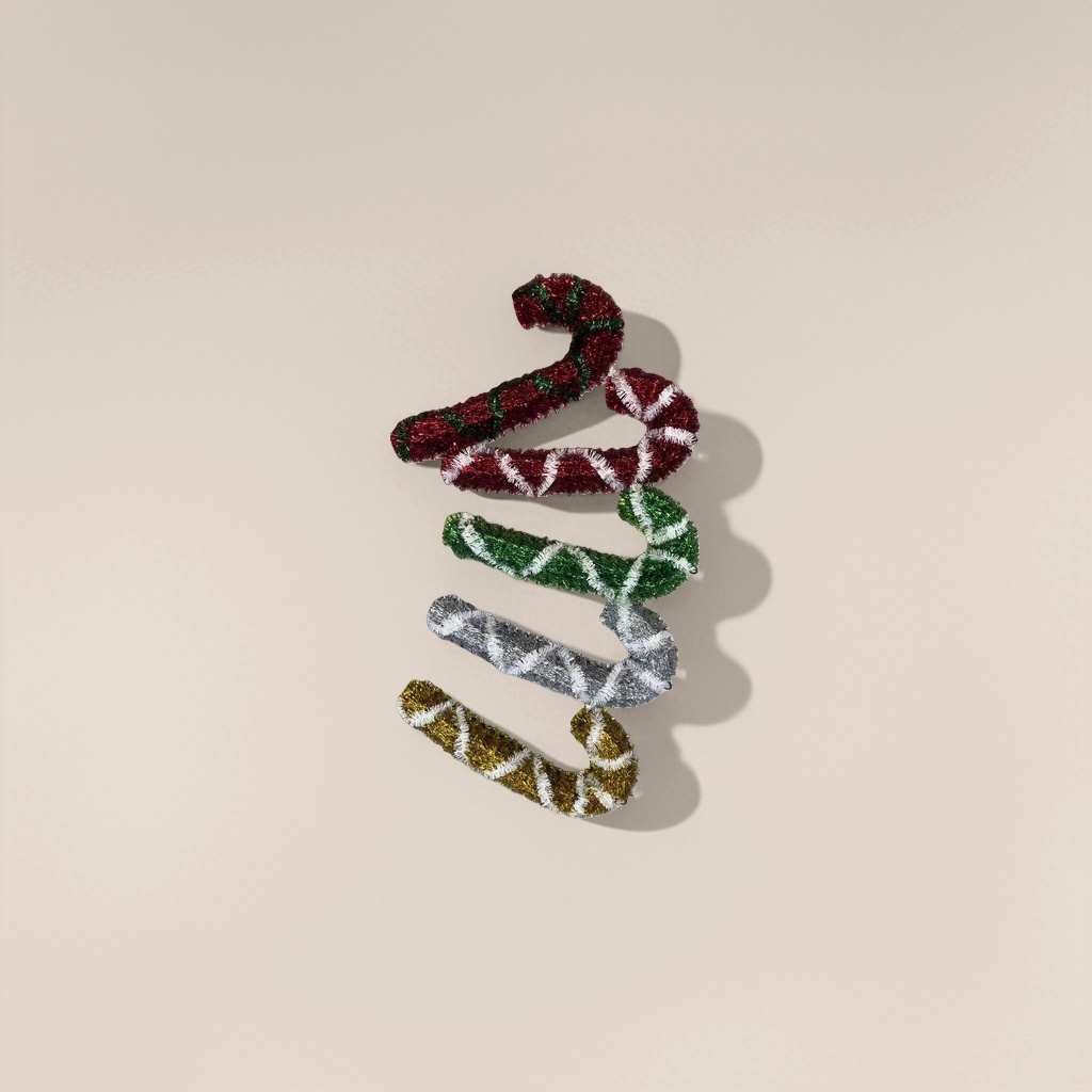 Colorful metal wire candy canes, festival decorations Application Scenario
