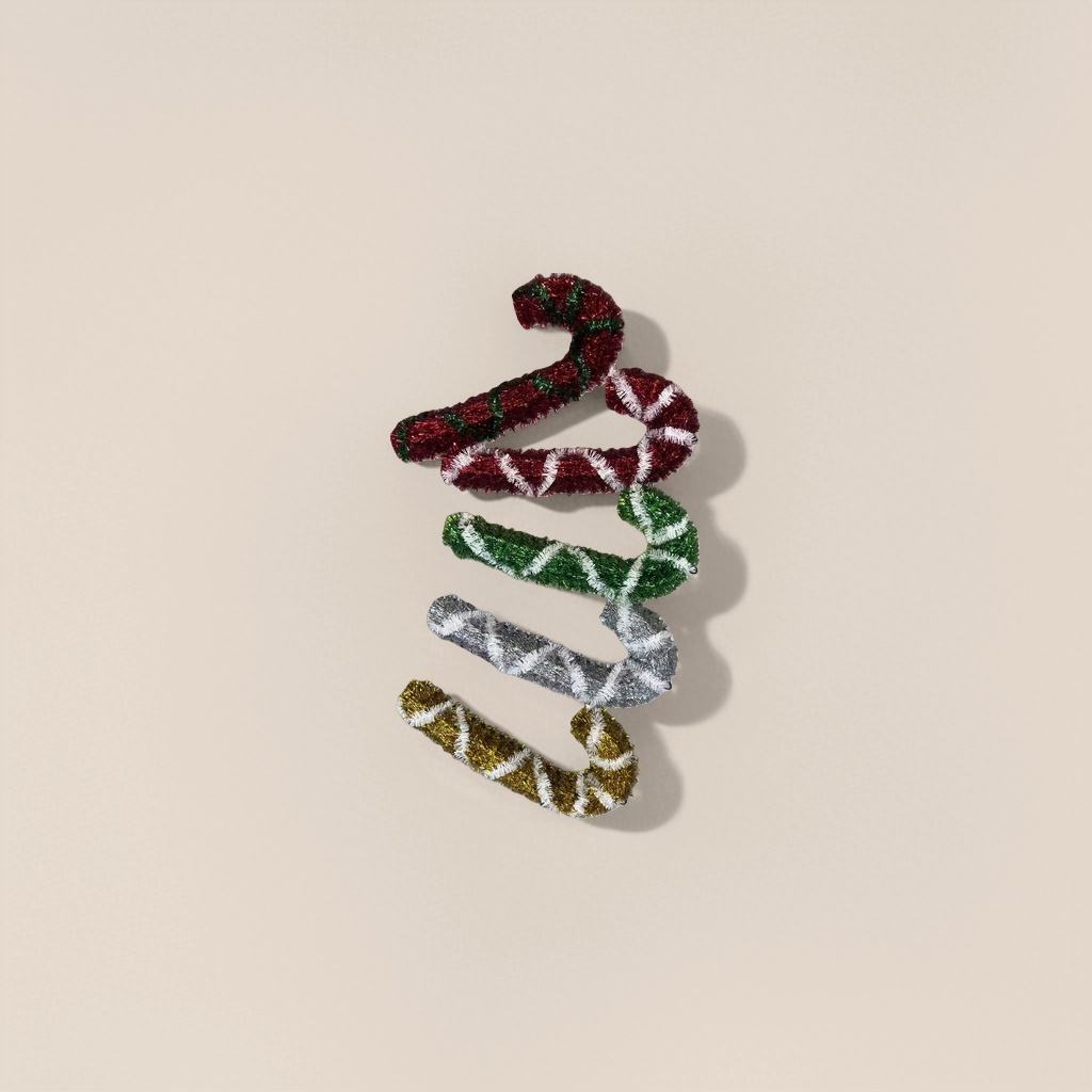 Colorful metal wire candy canes, festival decorations