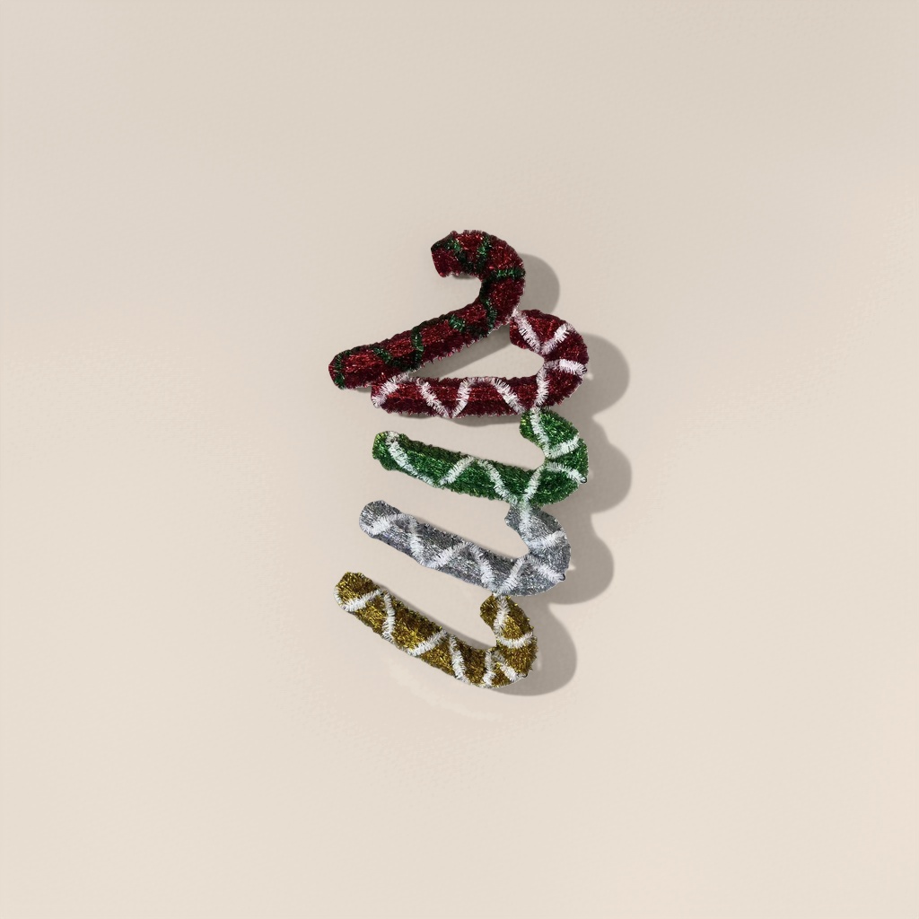 Colorful metal wire candy canes, festival decorations details Picture