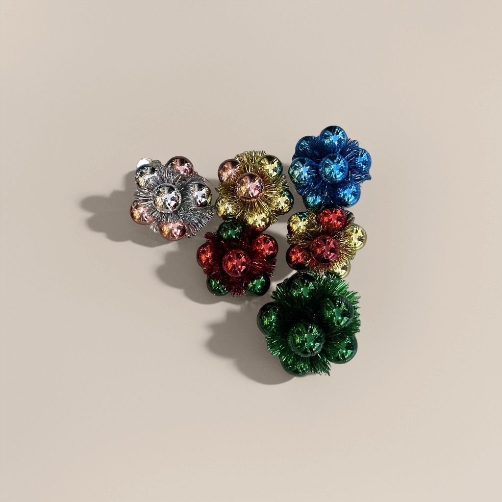 Christmas colorful flower-shaped decorative items, home ornaments, wall decorations, multi-color combinations, cute style Specification image