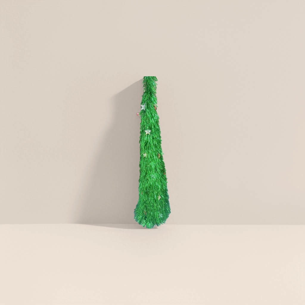 Green Christmas tree decorations, simulated pine branch pendants, festive home ornaments