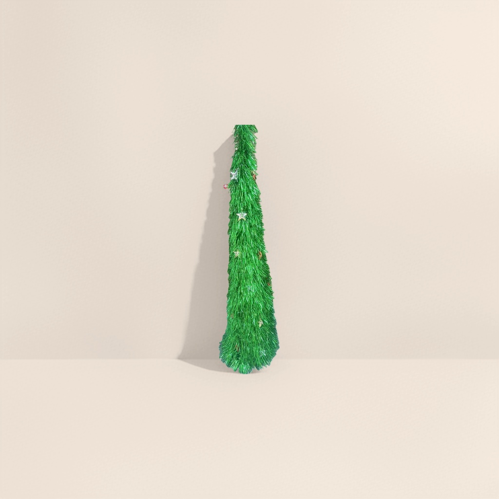 Green Christmas tree decorations, simulated pine branch pendants, festive home ornaments details Picture