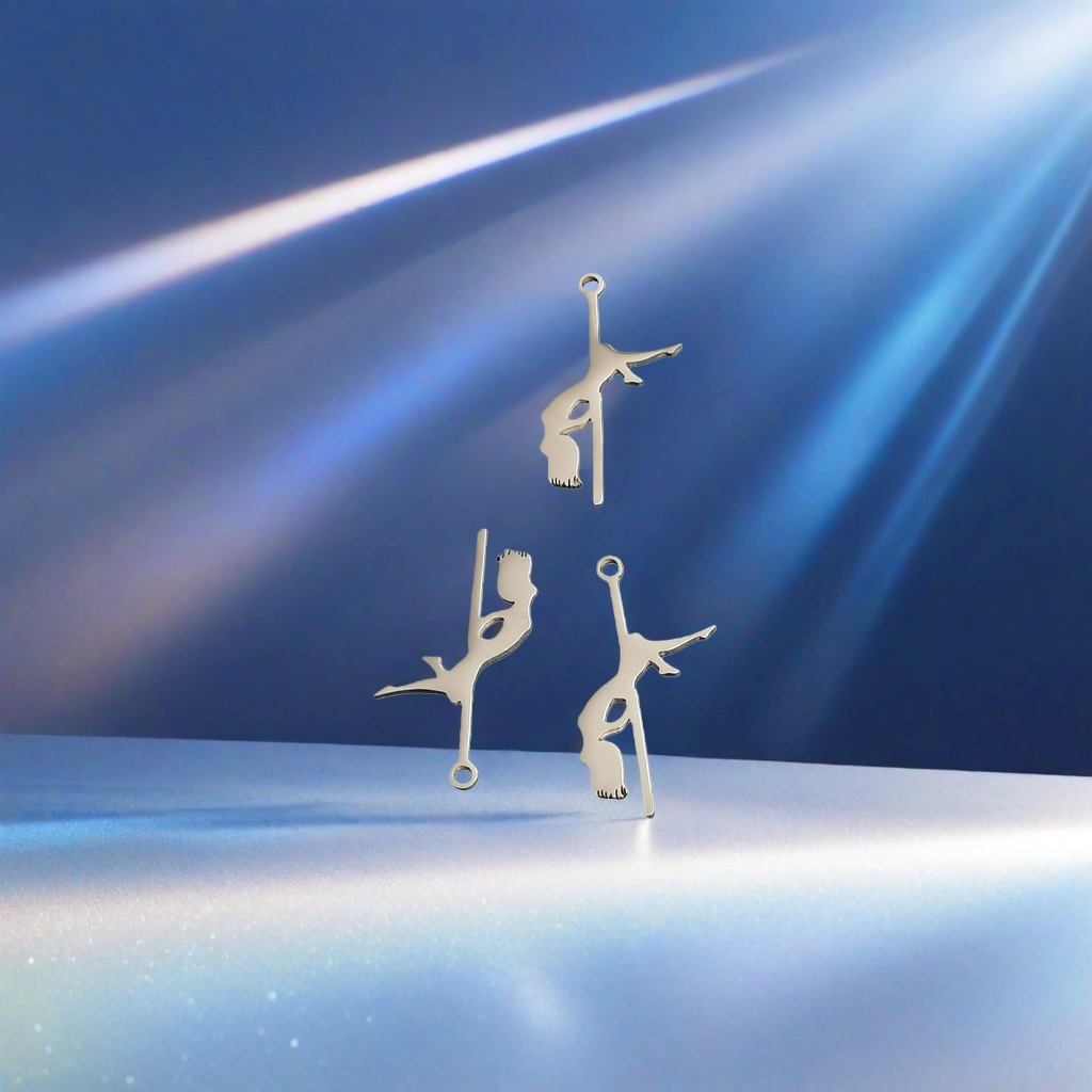 Metal dance pendant, a fashionable and personalized accessory for both men and women, made of titanium steel for ballet girls