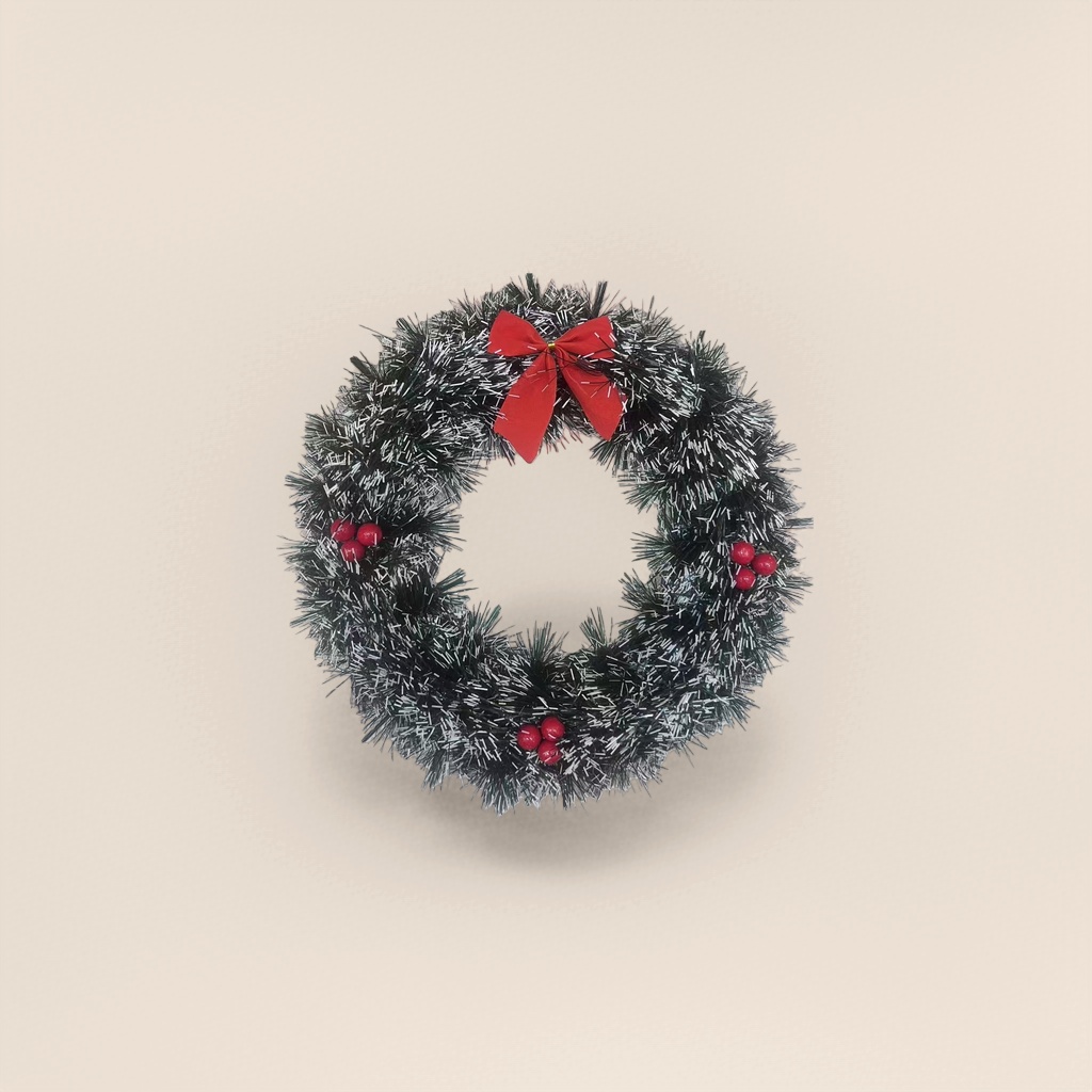 Christmas wreaths with simulated cedar branches and pinecone pendants on the door decorate the festive atmosphere Application Scenario