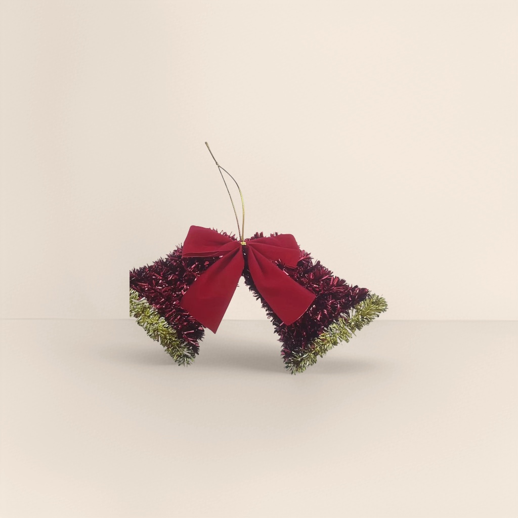 Red bell Christmas decorations, festive atmosphere hanging ornaments Specification image