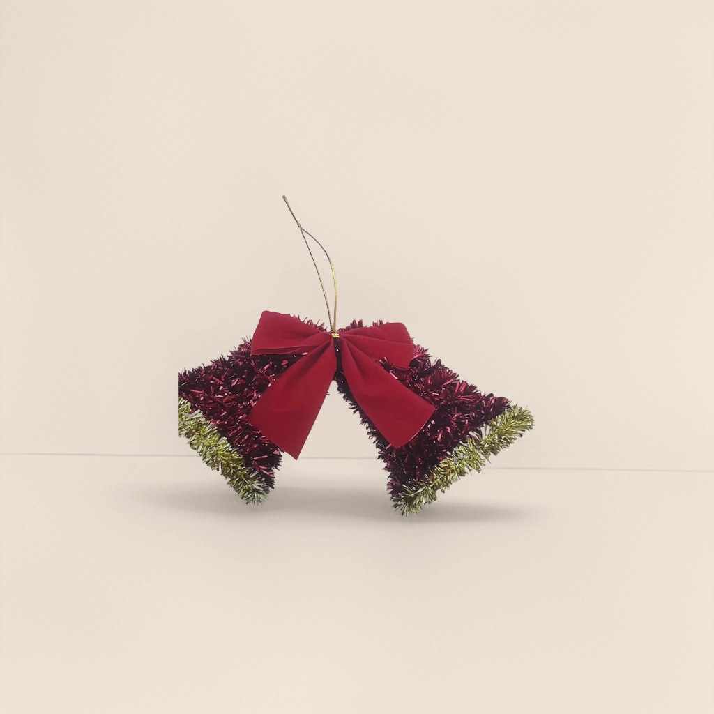 Red bell Christmas decorations, festive atmosphere hanging ornaments Application Scenario