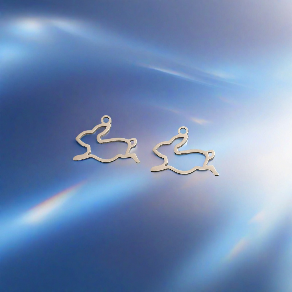 Metal rabbit-shaped pendant is a fashionable, versatile and personalized accessory with exquisite gift box packaging details Picture