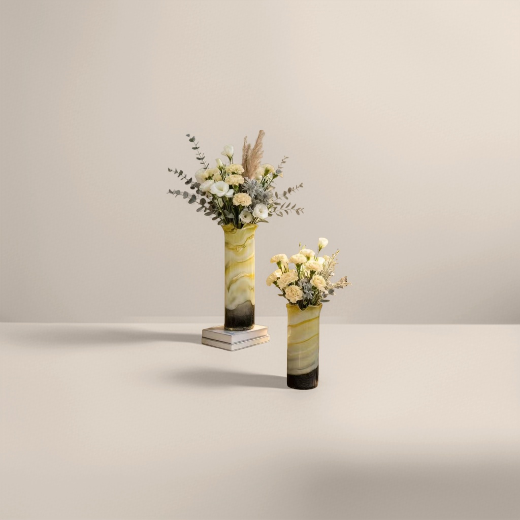 A Nordic-style ceramic vase for living room flower arrangement, a decorative vase with a high aesthetic level Application Scenario