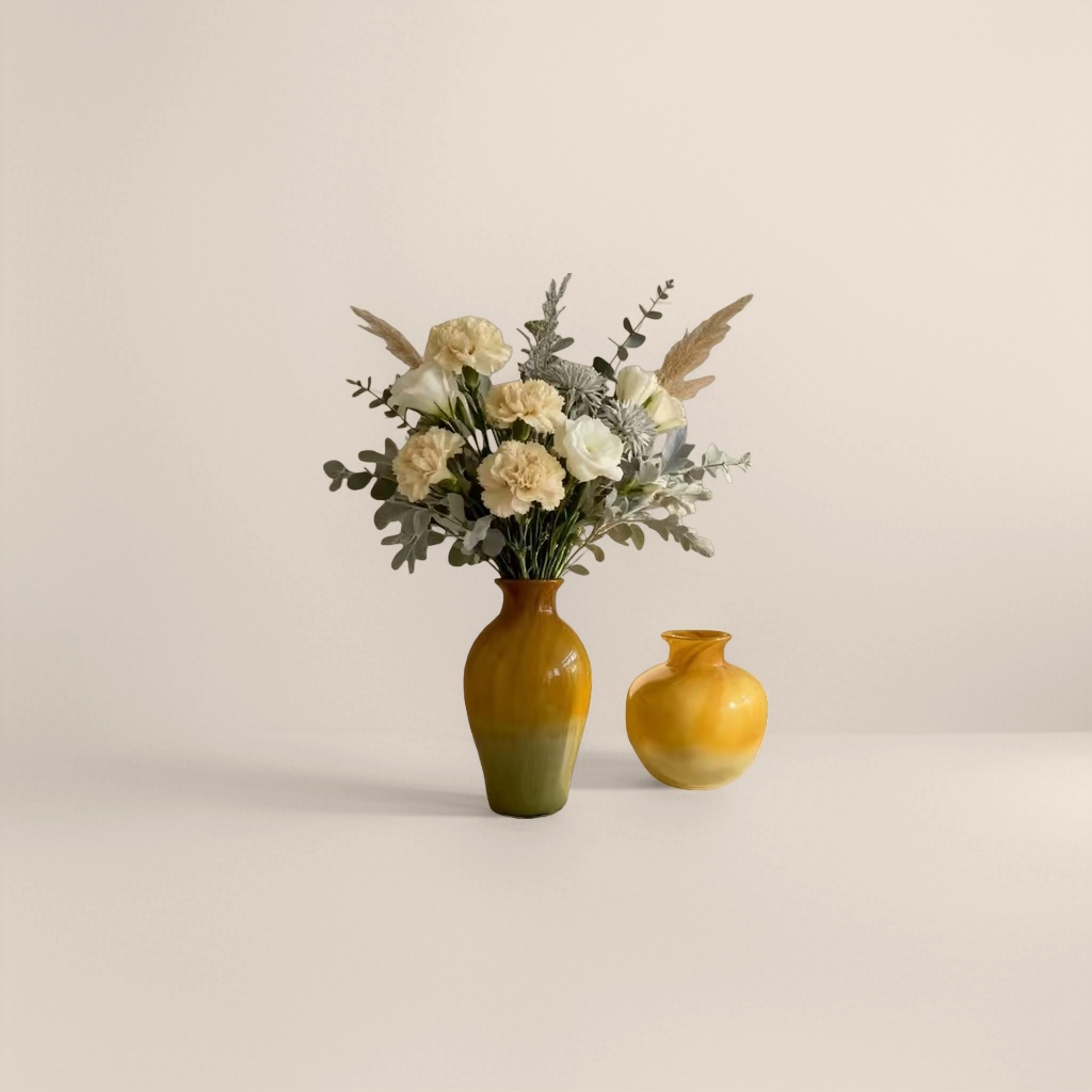 Floral decorative glass vases, living room flower arrangement items, Nordic style, simple and high appearance level Specification image