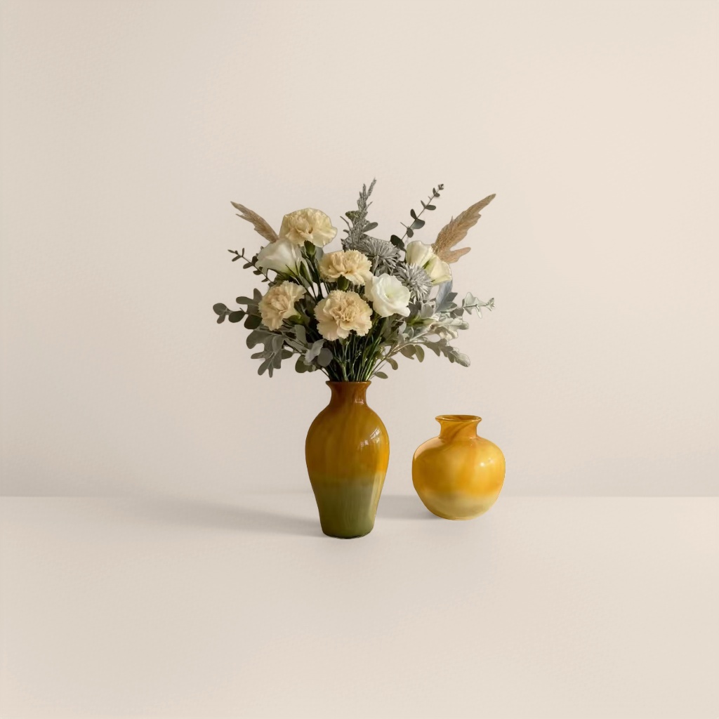 Floral decorative glass vases, living room flower arrangement items, Nordic style, simple and high appearance level Application Scenario