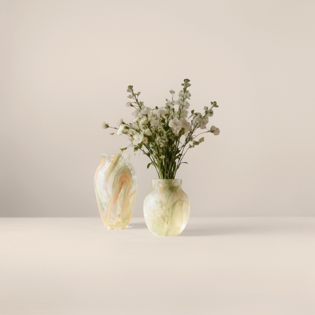 The simple glass vase is a transparent and highly transparent decorative item for flower arrangement on the desktop in the living room and bedroom Specification image