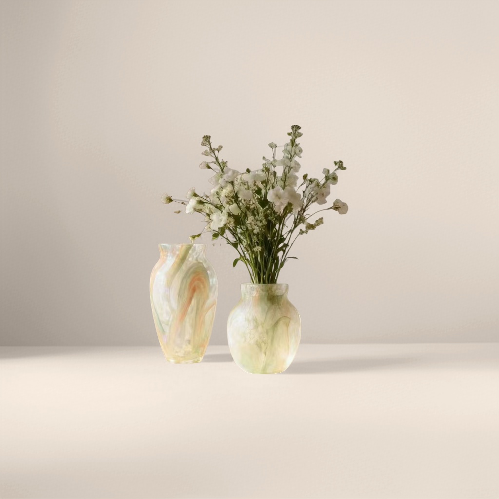 The simple glass vase is a transparent and highly transparent decorative item for flower arrangement on the desktop in the living room and bedroom Application Scenario