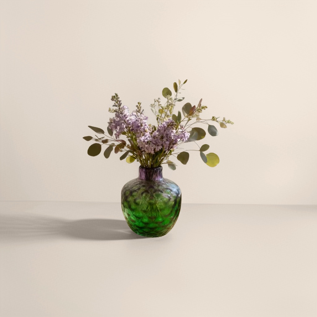 Purple flower arrangement decorative vases, living room and bedroom home ornaments, ceramic flower vases Specification image