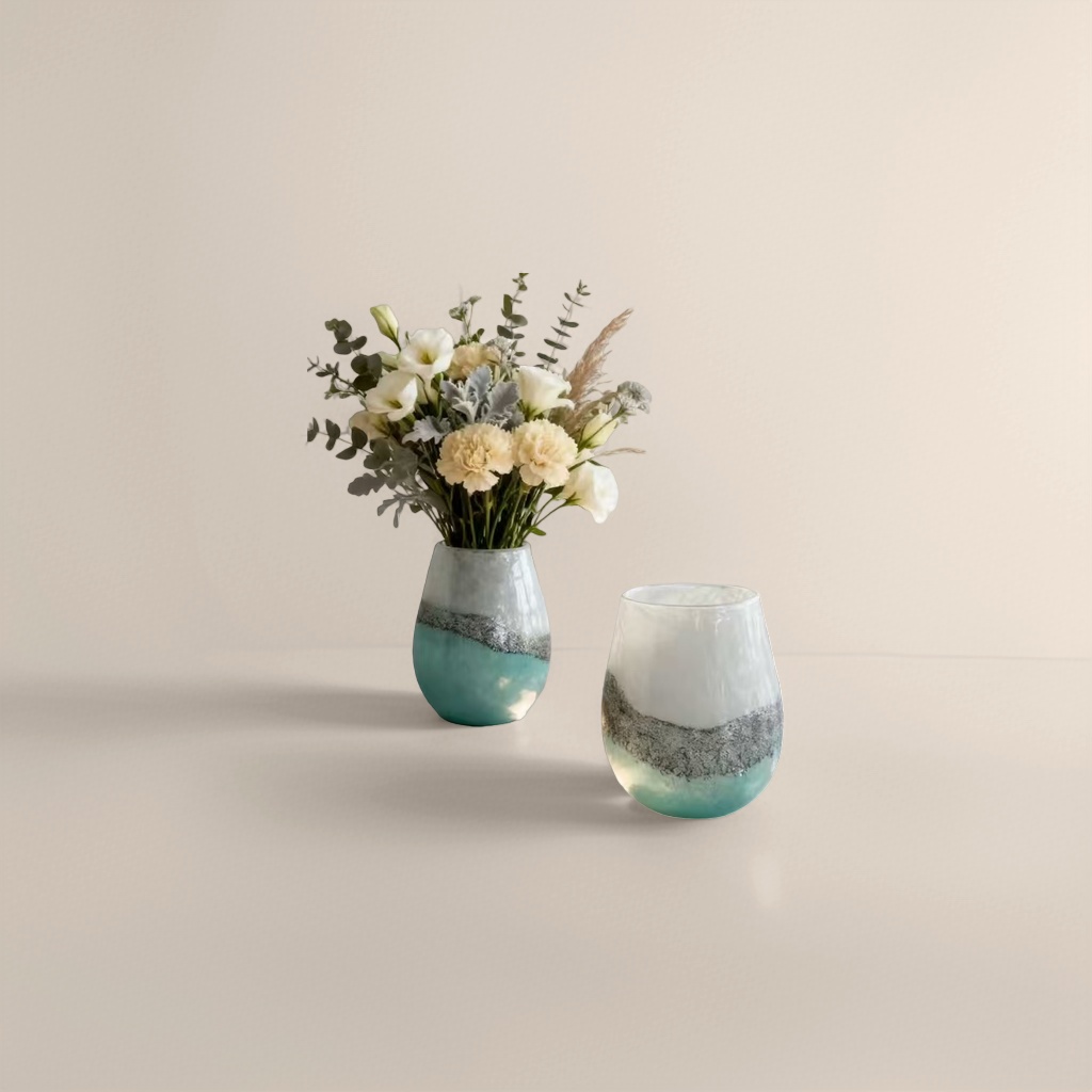 Simple glass vase for flower arrangement in the living room, bedroom and desktop Application Scenario