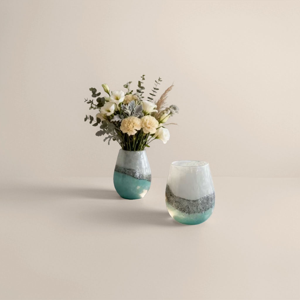 Simple glass vase for flower arrangement in the living room, bedroom and desktop Specification image