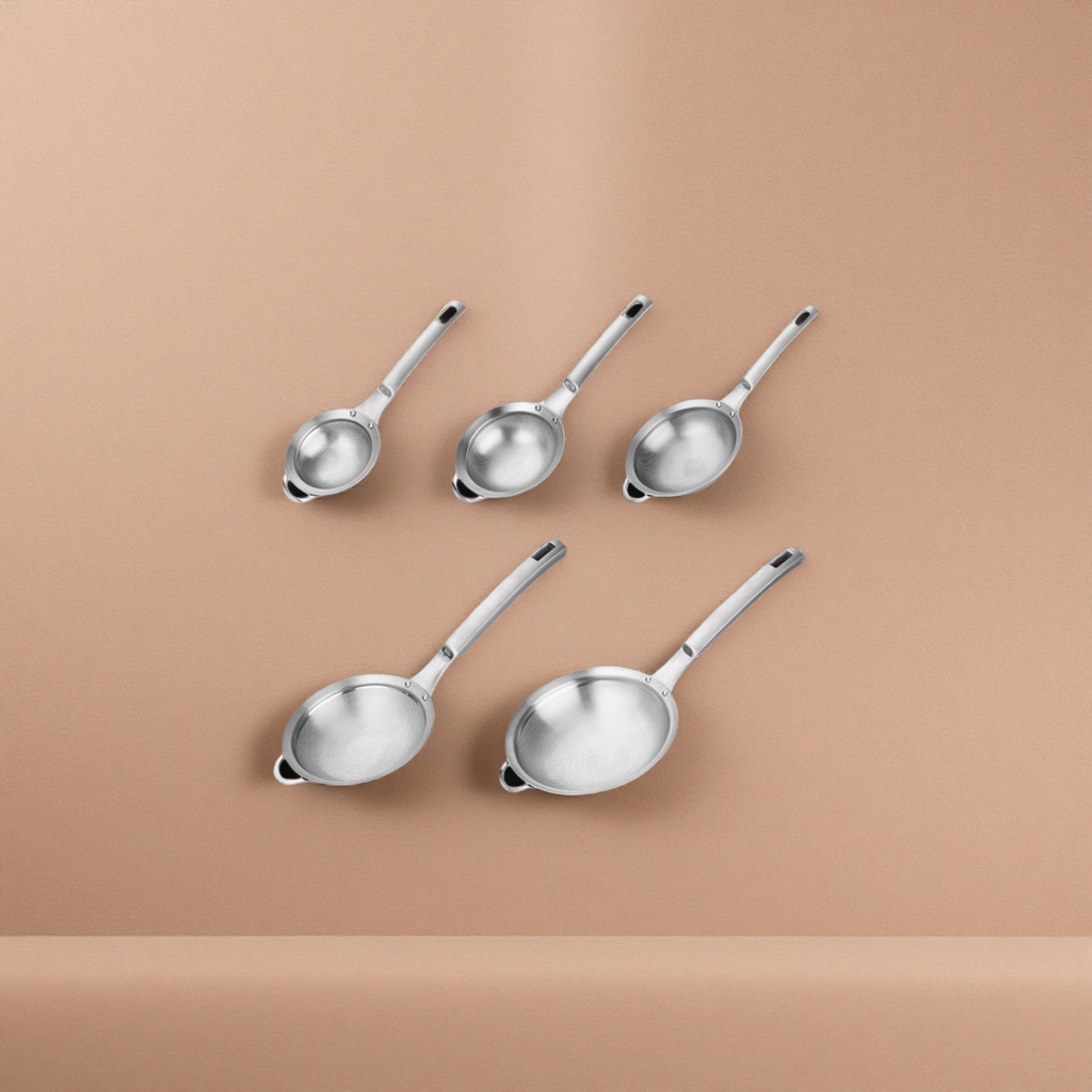 Stainless steel kitchenware, strainer, long-handled water filter and draining spoon, household cooking and noodle skimming wonder, oil filter, daily necessities and general merchandise Specification image