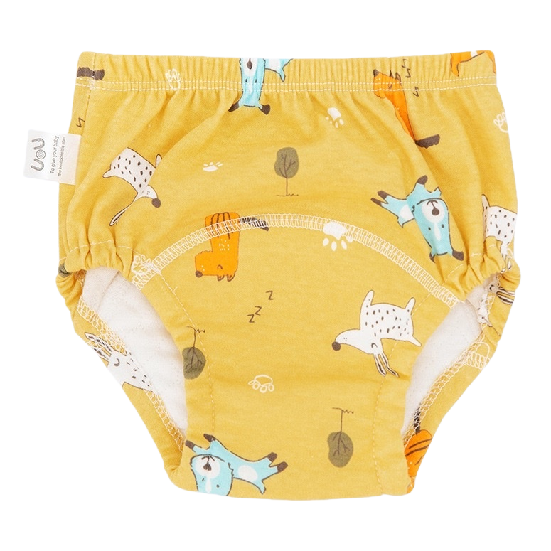 Yellow cartoon-patterned children's underwear, pure cotton, comfortable, breathable and cute printed children's briefs Item Picture
