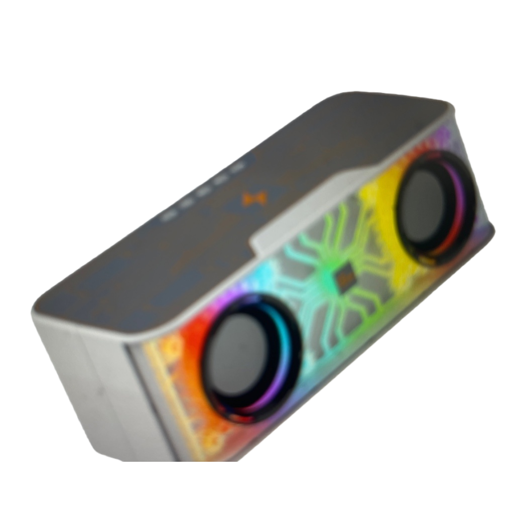 Luces de colores altavoz bluetooth efecto de sonido envolvente de 360 grados RGB luces de ambiente ajustable Item Picture