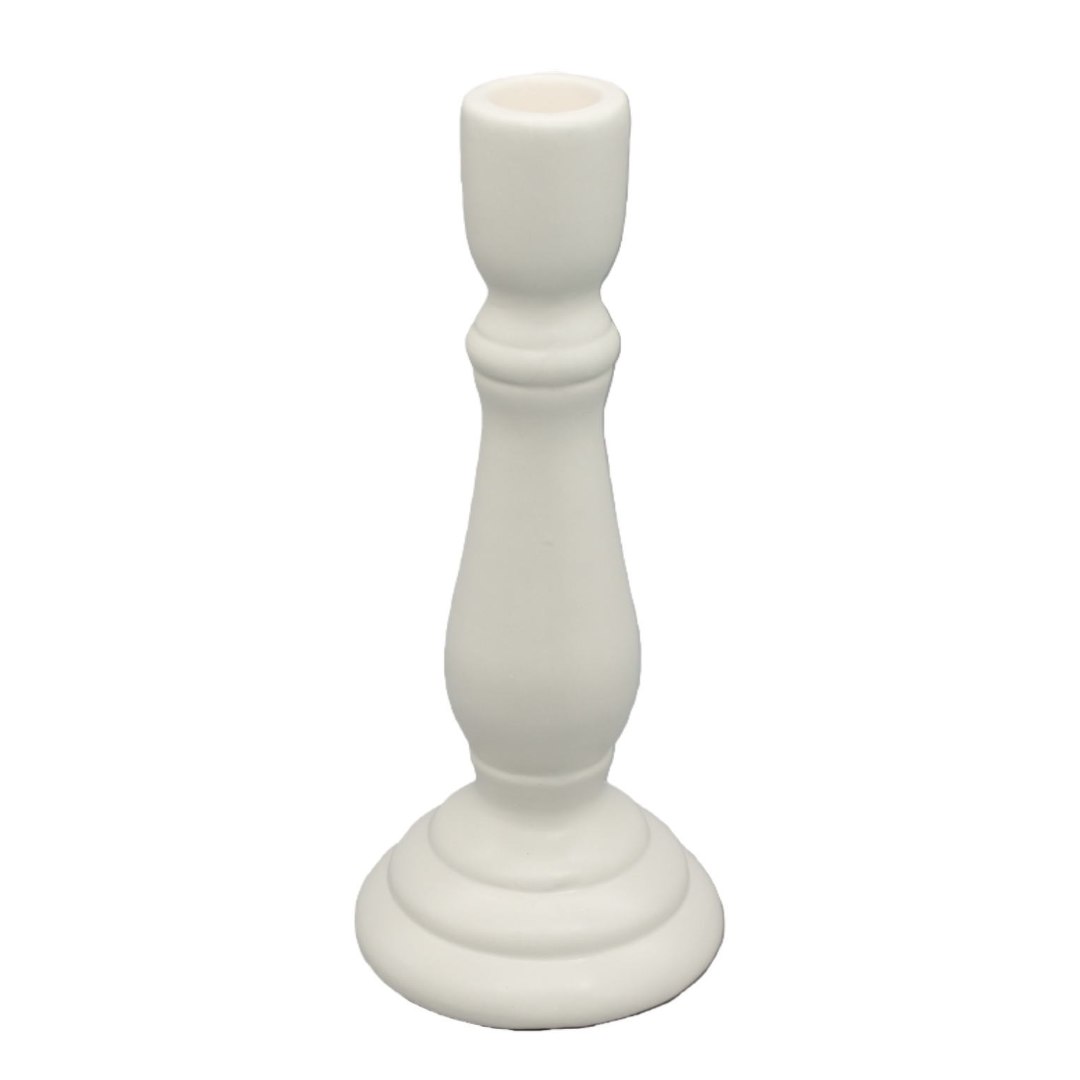 A simple and modern home decoration item with a white candlestick main body and a metallic texture Item Picture