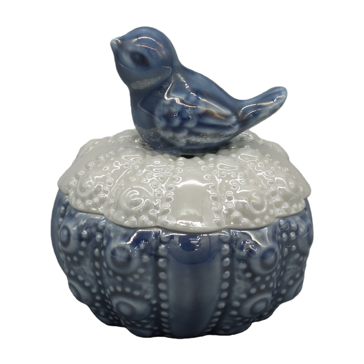 Ceramic bird jewelry box, bird-shaped lid jar, home storage jar, kitchen storage jar, tea jar, spice jar Item Picture