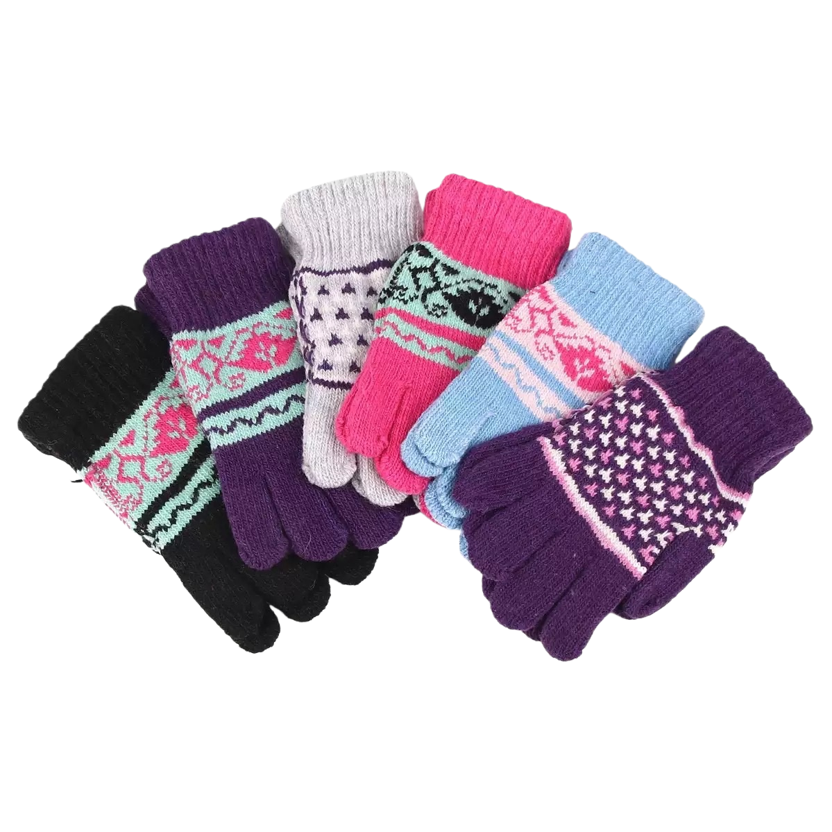 Colorful knitted gloves are warm and anti-slip, suitable for ladies in autumn and winter Item Picture