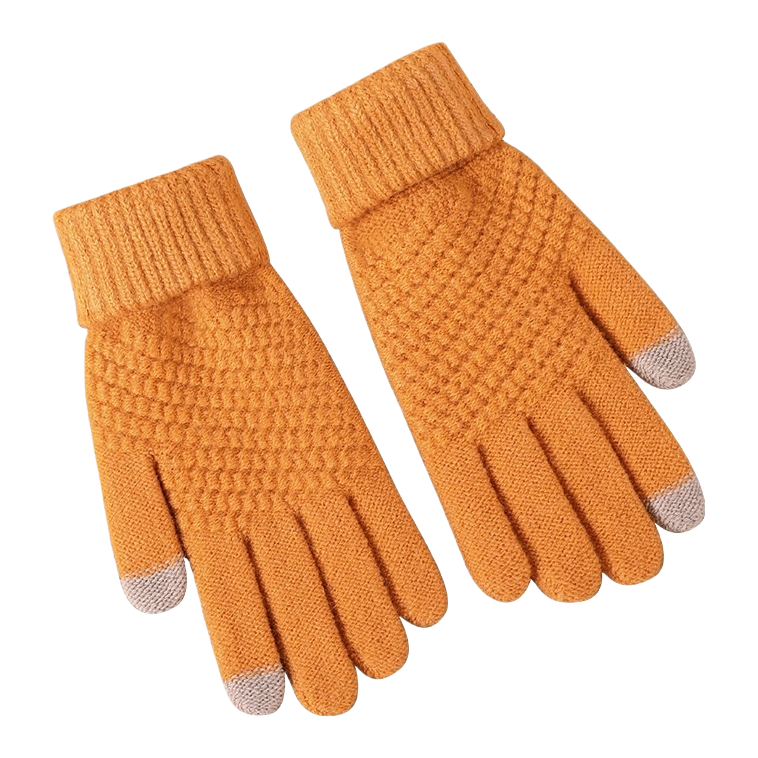 Knitted gloves, elastic, form-fitting, cold-proof, suitable for both men and women, thin style for cycling Item Picture