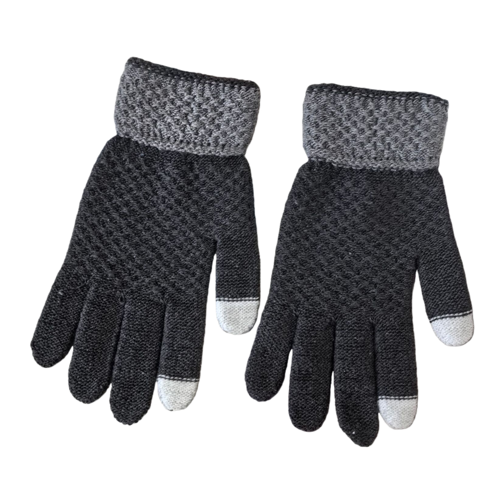 Knitted gloves made of cotton and wool blend, extended wrist guards, warm for women in autumn and winter Item Picture