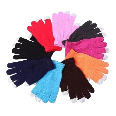 Colorful touch screen gloves for winter warmth and cold protection Item Picture