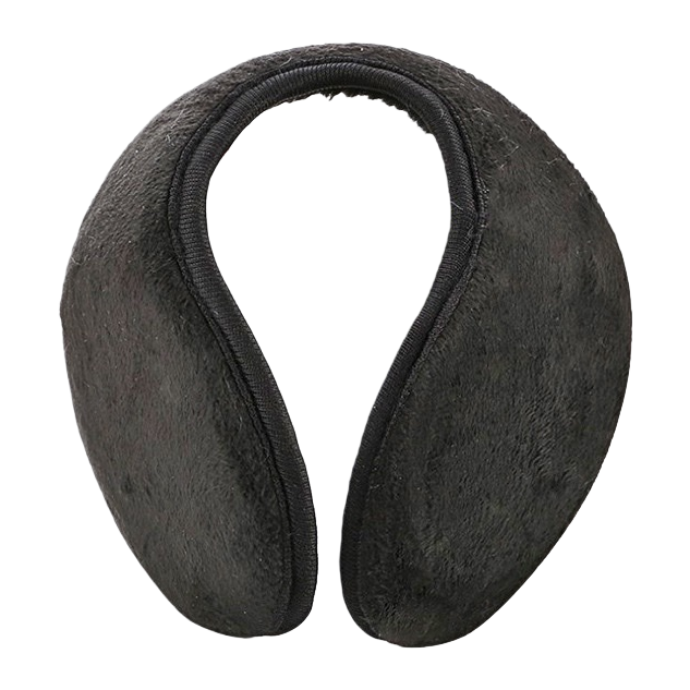Black plush ear cups for warmth and cold protection, thickened, winter couple's style Item Picture