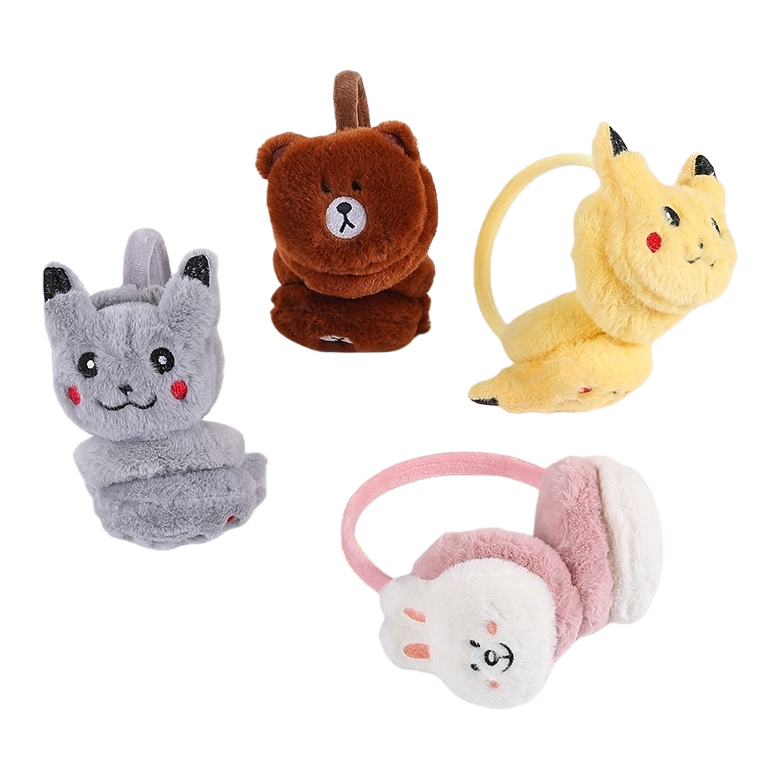 Plush toy ear muffs are warm and cute. Plush ear muffs are winter cold-proof ear muffs Item Picture