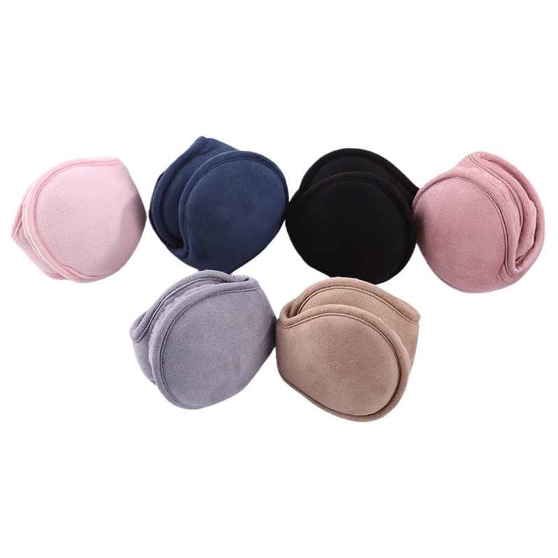 Colorful plush ear cups for warmth and cold protection, adjustable ear protectors Item Picture