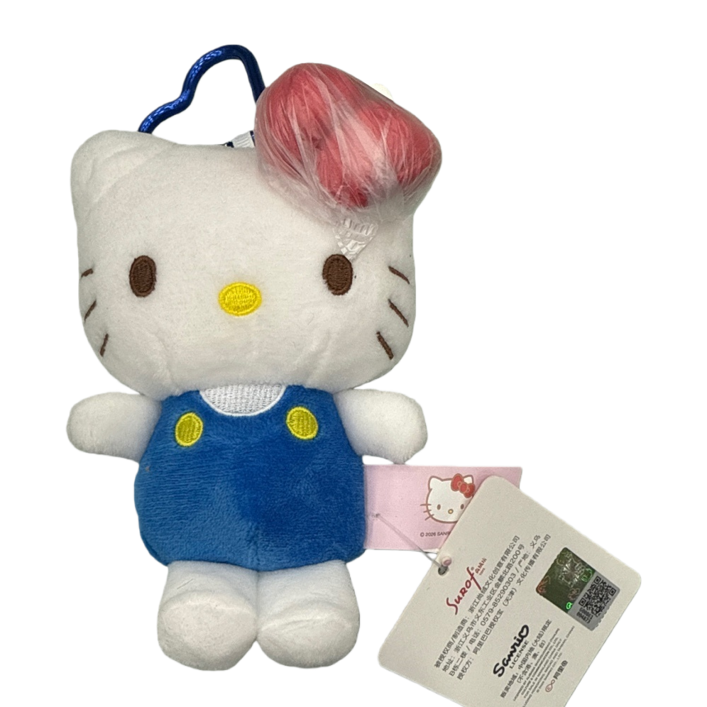 Hello Kitty正版毛绒玩具可爱软萌抱枕公仔白底实物图