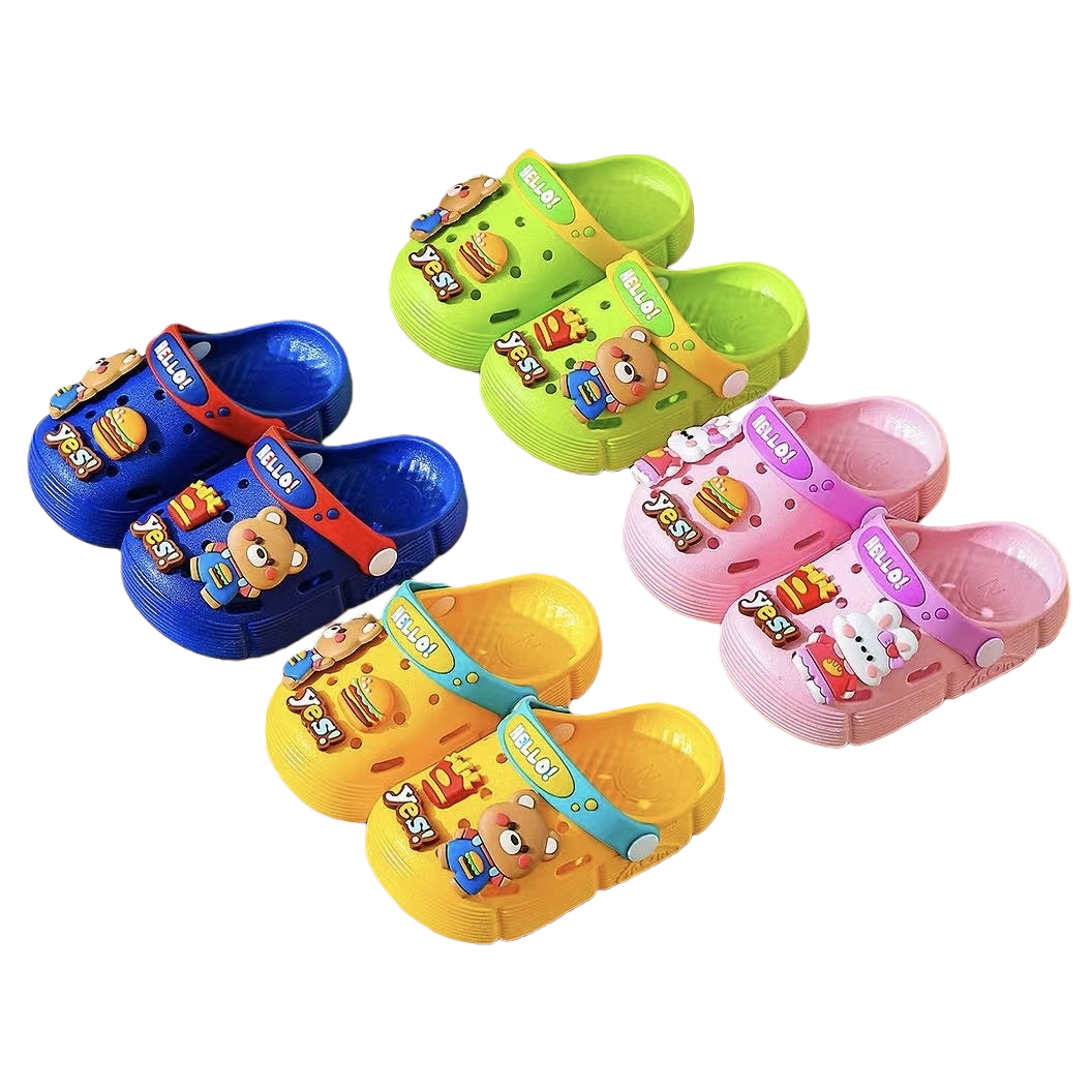 凉鞋/小孩鞋儿童夏季/shoes/凉鞋女/踩屎感拖鞋白底实物图