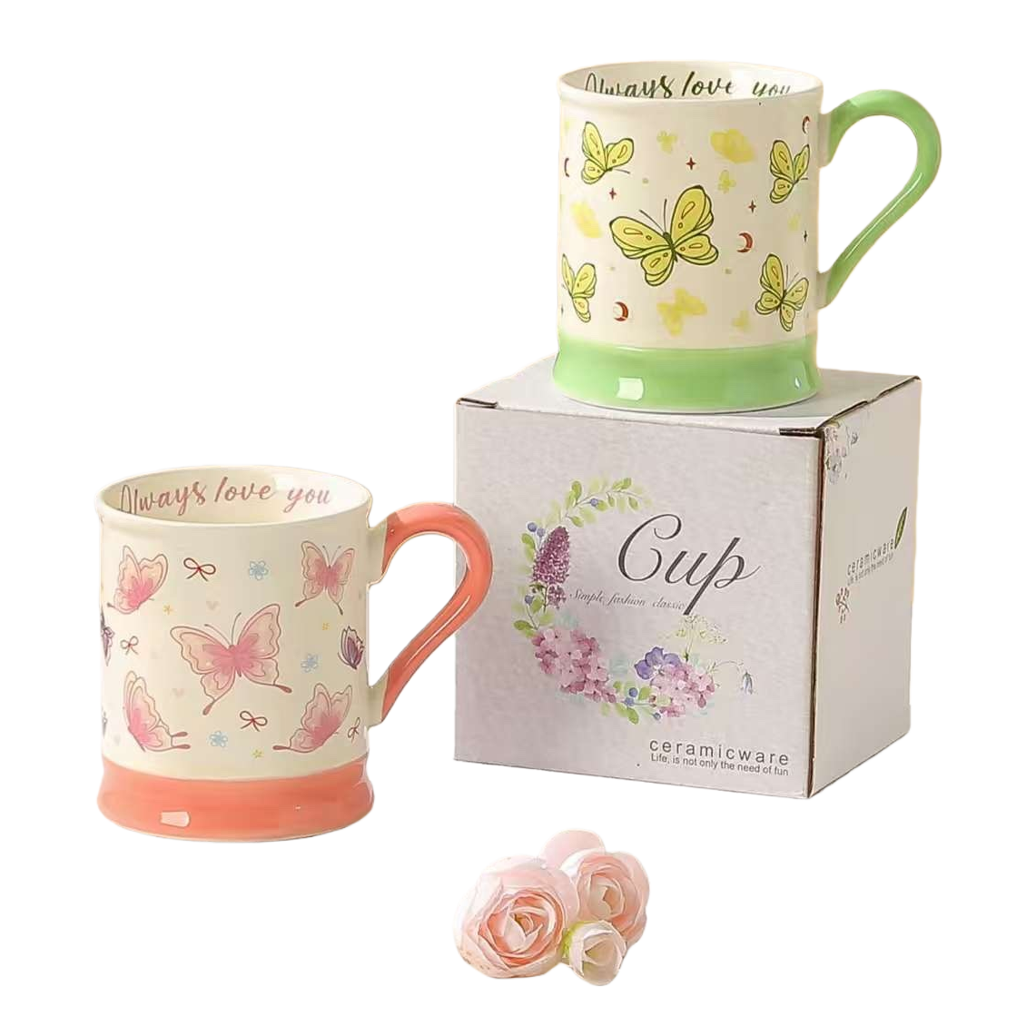 This is a lightweight and durable office tea and drinking cup made of hand-pulled bone China Item Picture