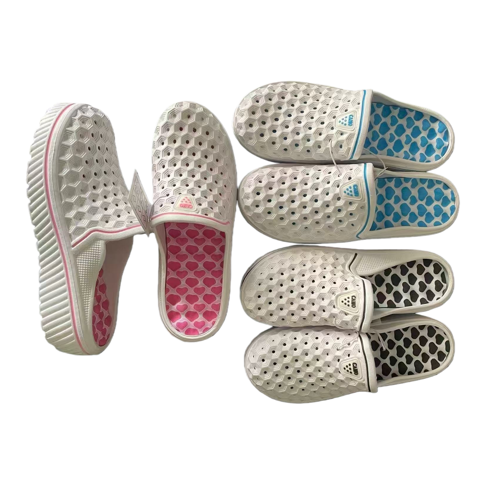White crocs, EVA soft and elastic thick-soled summer outdoor water-resistant casual shoes Item Picture