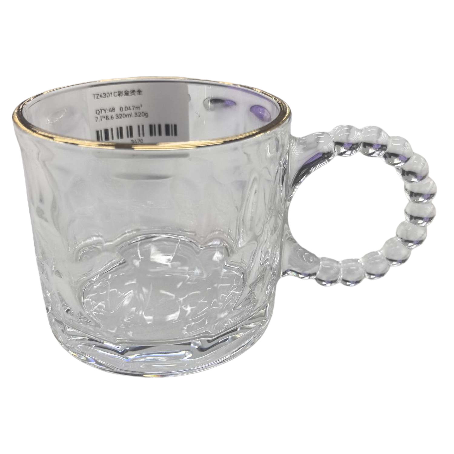 透明玻璃杯 无铅水晶质感 家用茶水分离办公杯白底实物图